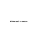 Эссе 'Holiday and Celebrations', 1.
