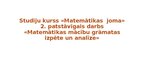 Презентация 'Mācību grāmatas izpēte un analīze Matemātika 2. klasei', 1.