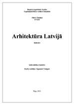 Реферат 'Arhitektūra Latvijā', 1.