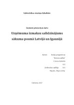 Реферат 'Uzņēmuma izmaksu salīdzinājums sākuma posmā Latvijā un Igaunijā', 1.