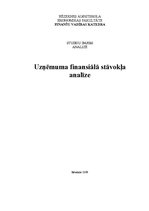 Реферат 'Uzņēmuma finansiālā stāvokļa analīze', 1.