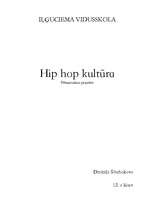 Реферат 'Projekts par hip hop kultūru', 1.