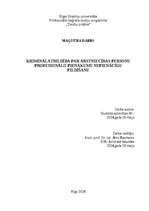 Дипломная 'Kriminālatbildība par ārstniecības personu profesionālo pienākumu nepienācīgu  p', 1.