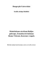 Реферат 'Dzimtbūšanas atcelšana Baltijas guberņās. Zemnieku brīvlaišanas likums Vidzemē, ', 1.