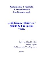 Реферат 'Conditionals, Infinitive or Gerund & The Passive Voice', 1.