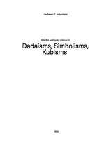 Конспект 'Dadaisms, simbolisms un kubisms ', 1.
