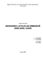 Реферат 'Bezdarbs Latvijā un Zimbabvē 2008. un 2009.gadā', 1.