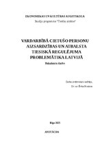 Дипломная 'Vardarbībā cietušo personu aizsardzības un atbalsta tiesiskā regulējuma problemā', 1.