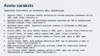 Презентация 'Iedzīvotāju ienākuma nodoklis (IIN) Latvijā 2026. gadā', 12.