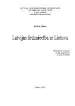 Реферат 'Latvijas tirdzniecība ar Lietuvu', 1.