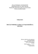 Реферат 'Muitas nodokļa loma Latvijas budžeta sistēmā', 1.