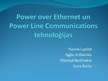 Реферат 'Power over Ethernet un Power Line Communications tehnoloģijas', 16.