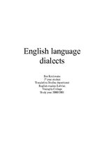 Реферат 'English Language Dialects', 1.
