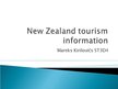 Презентация 'New Zealand Tourism Information', 1.