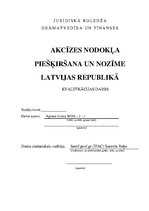 Реферат 'Akcīzes nodokļa piešķiršana un nozīme Latvijas Republikā', 1.
