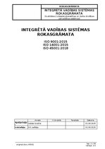 Образец документа 'Integrētā vadības sistēmas rokasgrāmata', 1.