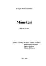 Реферат 'Manekeni', 1.