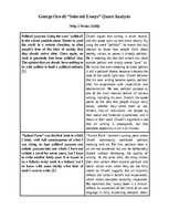 Конспект 'George Orwell “Selected Essays” - Quote Analysis', 1.