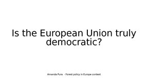 Презентация 'Is EU truly democratic', 1.