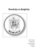 Конспект 'Rumānija un Bulgārija', 1.