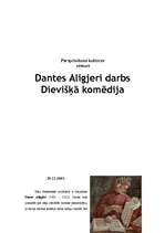 Эссе 'Dantes Aligjeri darbs "Dievišķā komēdija"', 1.