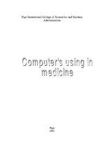 Реферат 'Computer Using in Medicine', 1.