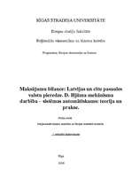Конспект 'Maksājumu bilance: Latvijas un citu pasaules valstu pieredze', 1.