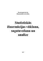 Реферат 'Statistiskās ifnormācijas vākšana, sagatavošana un analīze', 1.