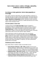 Конспект 'Seno indiešu vēsture, kultūra, mitoloģija, sabiedrība un kultūras mantojums', 1.