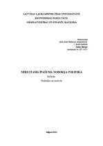 Реферат 'Nekustamā īpašuma nodokļa politika Latvijā', 1.