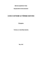 Реферат 'Covid-19 ietekme uz tūrisma sektoru', 1.
