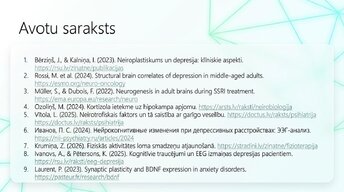 Презентация 'Depresija, trauksme un smadzeņu neiroplastiskums', 14.