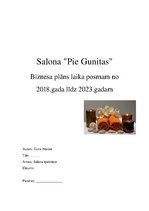Бизнес план 'Salona "Pie Gunitas" reklāmas plāns', 1.