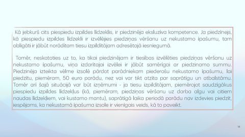 Презентация 'Piedziņas vēršana uz darba samaksu, tai pielīdzinātajiem maksājumiem un citām na', 14.