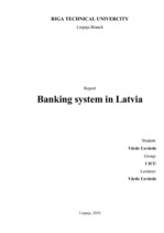 Конспект 'Banking System in Latvia', 1.