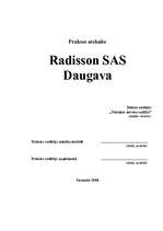 Отчёт по практике 'Prakses atskaite viesnīcā "Radisson SAS Daugava"', 1.