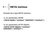 Конспект 'META iezīmes', 2.
