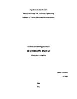 Конспект 'Geothermal Energy', 1.