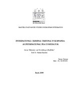 Эссе 'International Criminal Tribunal for Rwanda as International Peace Mediator', 1.