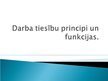 Презентация 'Darba tiesību principi un funkcijas', 1.