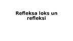 Презентация 'Refleksa loks un refleksi', 1.