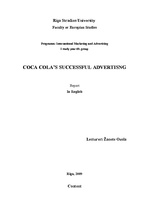 Реферат 'Company "Coca-Cola" Advertising', 1.