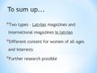 Презентация 'Characterization of Women’s Magazines in Latvia', 8.