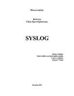 Реферат 'Syslog', 1.
