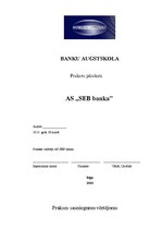 Отчёт по практике 'A/s "SEB Banka"', 1.