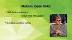 Презентация 'Diktators Mobutu Sese Seko', 3.