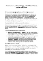 Конспект 'Etrusku vēsture, kultūra, mitoloģija, sabiedrība un kultūras mantojums', 1.