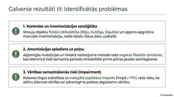 Презентация 'Pamatlīdzekļu uzskaite, kontrole un analīze uzņēmumā AS “Latvijas Finieris”', 11.