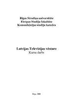 Реферат 'Latvijas Televīzijas vēsture', 1.