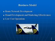 Презентация 'Ryanair Cost Leadership Position and Bussiness Strategy', 8.